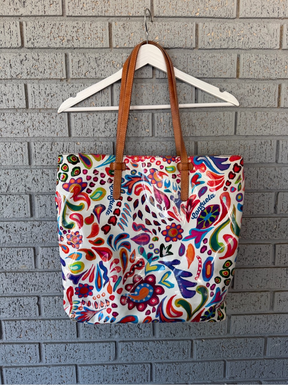 Consuela White Swirly Legacy Market Tote